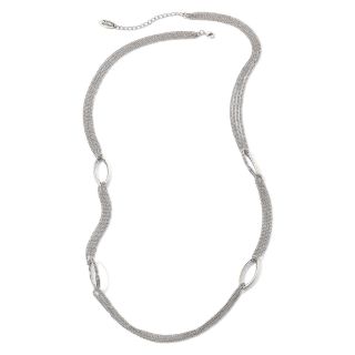 Teardrop Link Necklace, Gray