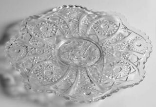 Imperial Glass Ohio Daisy & Button Clear  (Ohio) Sandwich Plate   Stem #505, Cle