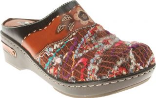 Womens Spring Step Enigma   Medium Brown/Multi Leather/Textile Casual Shoes