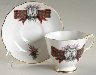 Royal Grafton Coat Of Arms   Scalloped Footed Cup & Saucer Set, Fine China Dinne