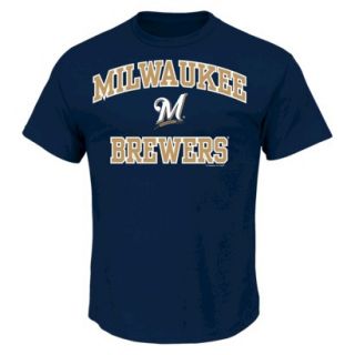 MLB Mens Milwaukee Brewers T Shirt   Navy (S)