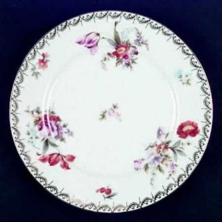 Tirschenreuth Old Meissen Dinner Plate, Fine China Dinnerware   White, Multicolo