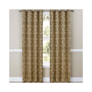 Eclipse Patricia Grommet Top Thermal Blackout Curtain Panel, Cafe
