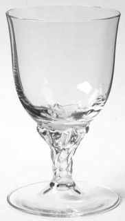 George Borgfeldt Liza Wine Glass   Twist Stem, Optic Bowl