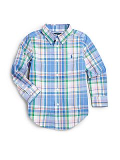 Ralph Lauren Toddlers & Little Boys Plaid Blake Shirt   Blue 
