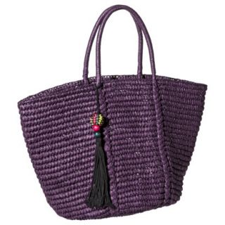 Merona Beach Tote Handbag   Purple
