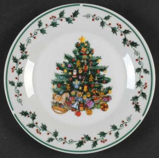 Gibson Designs Tree Trimmings Dinner Plate, Fine China Dinnerware   Christmas Tr