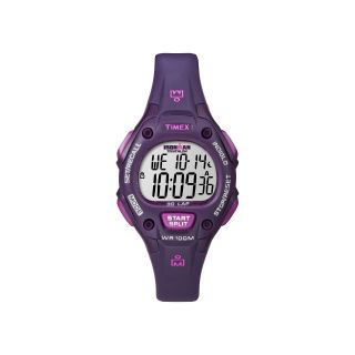 Timex Ironman Womens Purple Resin 10ATM Digital Watch, White