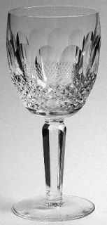 Waterford Colleen Tall Stem Water Goblet   Tall Stem, Cut Cross Hatch