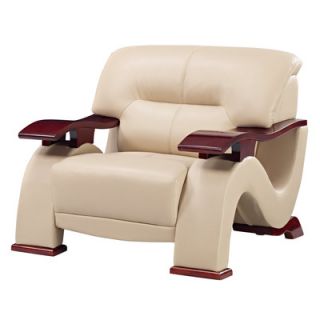 Global Furniture USA Leather Chair U2033 LV BL CH / U2033 LV CAP CH Color Ca