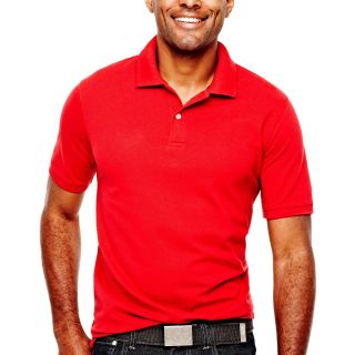 St. Johns Bay Essential Piqué Polo Shirt, Red, Mens