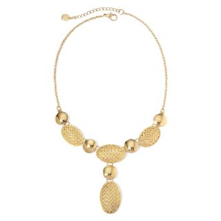 MONET JEWELRY Monet Gold Tone Woven & Smooth Y Necklace