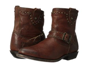 Frye Wyatt Engineer Stud Short Cowboy Boots (Tan)