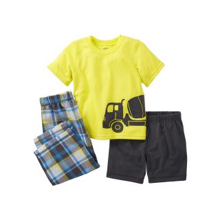 Carters 3 pc. Truck Pajamas   Boys 2t 5t, Yellow, Boys