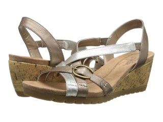 LifeStride Natural Womens Wedge Shoes (Silver)