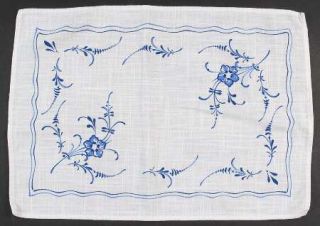 Villeroy & Boch Vieux Luxembourg Cloth Placemat, Fine China Dinnerware   Blue Fl