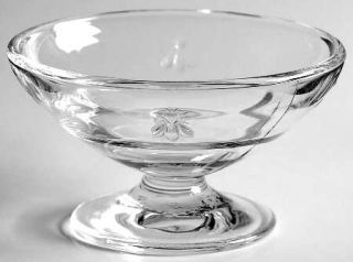 La Rochere Bee Footed Fruit/Sherbet Bowl   Clear,Molded Bees,No Trim