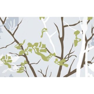Inhabit Ailanthus Stretched Wall Art in Sky AILS Size 16 x 16