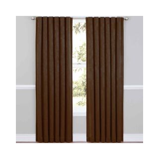 Eclipse Ella Back Tab Thermal Blackout Curtain Panel, Chocolate (Brown)