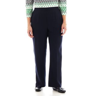 Alfred Dunner Flower Waltz Pull On Pants   Plus, Navy, Womens