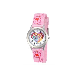 Disney Princesses Kids Time Teacher Pink Floral Strap Watch, Girls