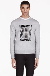 Markus Lupfer Grey Studded Crewneck Sweatshirt