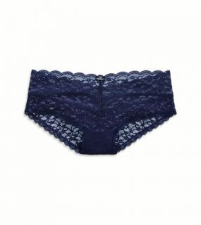 Rich Navy Aerie for AEO Vintage Lace Boybrief, Womens XL