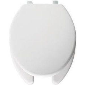 Bemis 7850TJDG 000 Universal Just Lift Elongated Open Front Toilet Seat in White