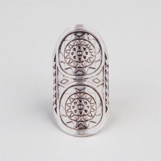 Etched Sun Knuckle Ring Silver In Sizes 7, 8, One Size For Women 2396