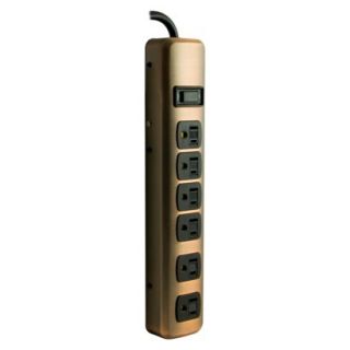 GE Surge Protector 6 Outlet with 4ft Cord   Bronze (10510)