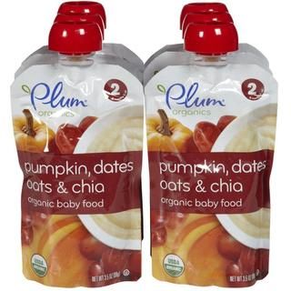 Plum Organics 2nd Blends Fruit/ Grain Pumpkin/ Dates/ Oats/ Chia 3.5 ounce Pouch (pack Of 6)