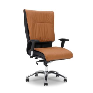Ergocraft Saddle All Leather High Back Chair/ Knee Tilt Control (BrownWeight capacity 250 poundsDimensions 45.2 50 inches high x 27.5 inches wide x 29 inches deepAssembly required. )