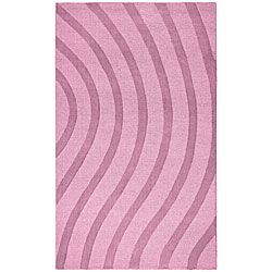 Elite Wave Wool Rug (8 X 10) (PurplePattern StripeMeasures 0.5 inch thickTip We recommend the use of a non skid pad to keep the rug in place on smooth surfaces.All rug sizes are approximate. Due to the difference of monitor colors, some rug colors may v