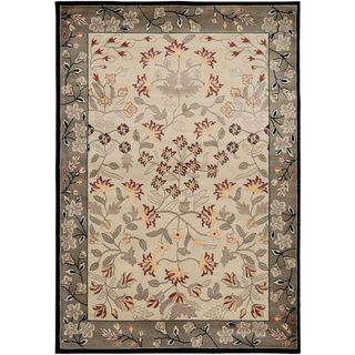 Gibraltar Ivory Traditional Floral Bordered Area Rug (710 X 1010)