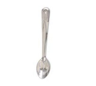 Browne Foodservice 11 in Slotted Stainless Serving Spoon w/ Grooved Handle