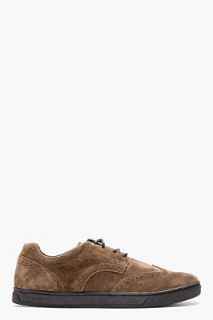 Diesel Brown Suede Brogued Prime Time Sneakers