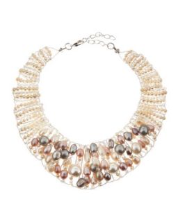 Mixed Pearl Chunky Collar Necklace