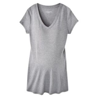 Liz Lange for Target Maternity Short Sleeve V Neck Basic Tee   Gray XL