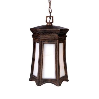 Milano Collection Hanging Lantern 1 light Outdoor Black Coral Light Fixture