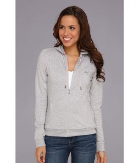 Lacoste L/S Hooded Full Zip Sweatshirt Womens Sweatshirt (Gray)