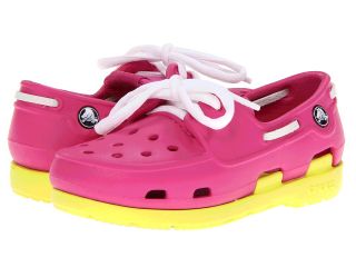 Crocs Kids Beach Line Boat Shoe Girls Shoes (Pink)