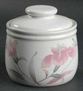 Savoir Vivre May Flowers Sugar Bowl & Lid, Fine China Dinnerware   Mauve Flower,