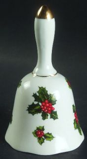 Lefton Holly Bell, Fine China Dinnerware   Holly,Red Berries,No Candy Cane Borde