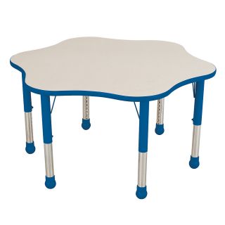 Balt Brite Kids Table   48X48   Flower Table   Blue