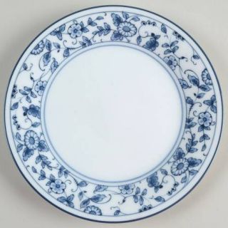 Noritake Arcadia Bread & Butter Plate, Fine China Dinnerware   Blue Floral, Ring