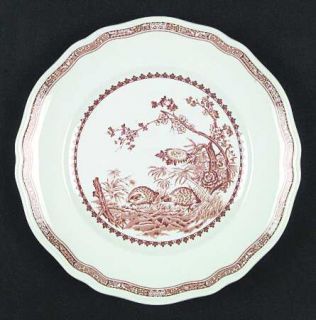 Furnivals Quail Brown Large Dinner Plate, Fine China Dinnerware   Brown Birds/Fl