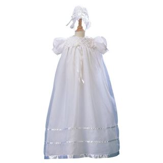 Lito Childrens Wear Inc Laney Organza and Satin Christening Gown Multicolor  