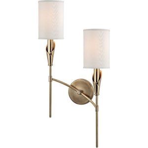 Hudson Valley HV 1312R AGB Tate 2 Light Right Wall Sconce