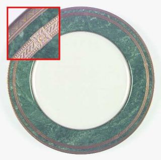 Mikasa Emerald Florentine Dinner Plate, Fine China Dinnerware   Green Marble Ban