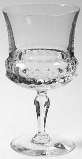 Orrefors Silvia Water Goblet   Cut Vertical/Horizontal Design On Bowl